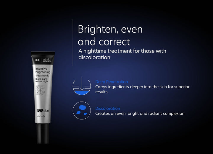 Intensive Brightening Treatment: 0.5% pure retinol night