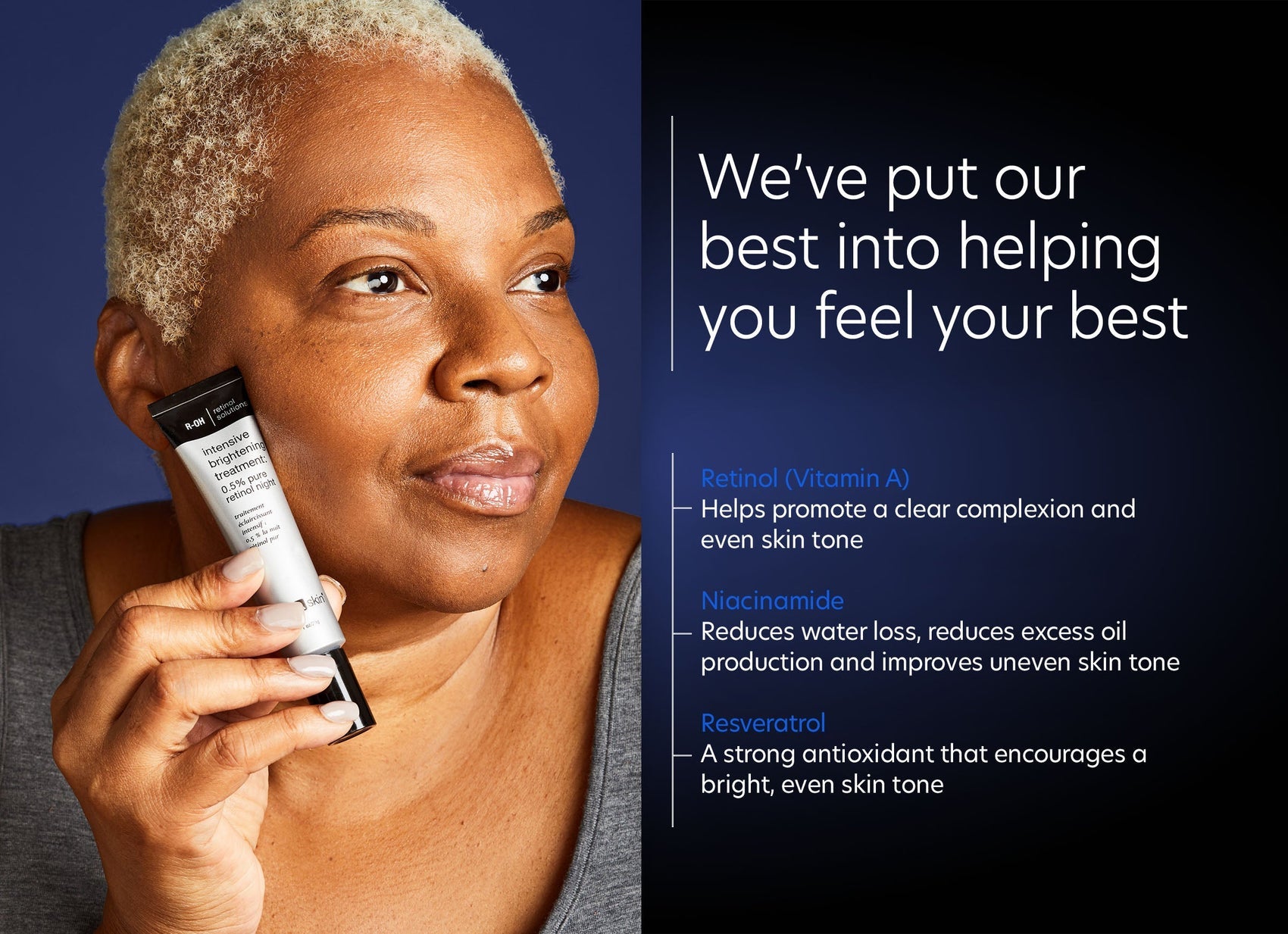 Intensive Brightening Treatment: 0.5% pure retinol night